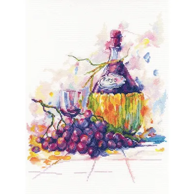 Produktbild von RTO Zählbare Kreuzstich-Stickerei-Set "Traubenwein" M615, 26x32 cm