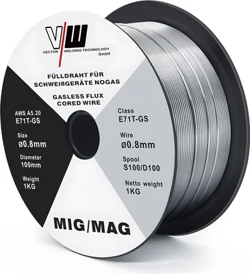 Produktbild von VECTOR WELDING MIG MAG Schweißdraht Fülldraht E71T-GS Ø 0,8 mm1 kg NoGas