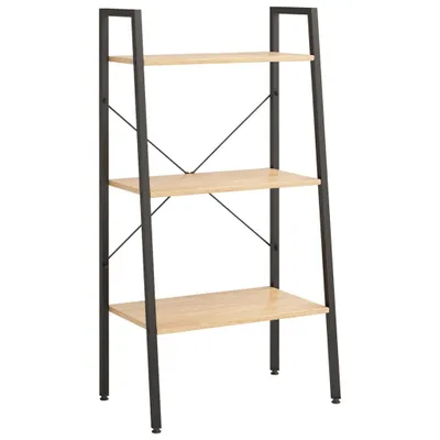 Obrázek produktu pro vidaXL Stojací police 3 police světle hnědá a černá 56x35x108 cm