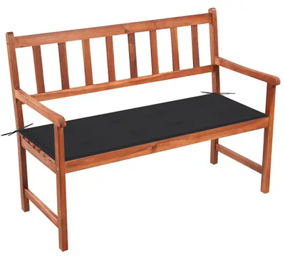 Produktbild von vidaXL Gartenbank mit Auflage 120 cm Massivholz Akazie