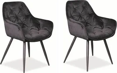 Produktbild von 2er Set Esszimmerstühle Cherry Küchenstühle schwarz 2er Set
