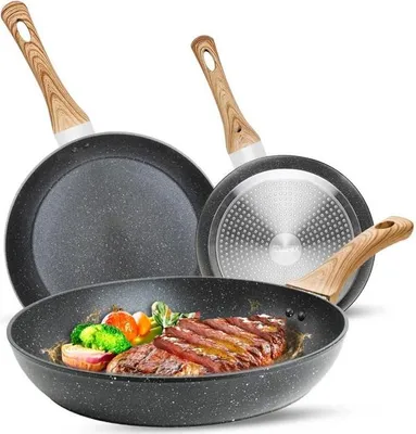 Obrázek produktu pro 3dílná sada nádobí - 20/24/28 cm - nepřilnavý povrch - odnímatelná rukojeť - vhodné pro všechny typy varných desek včetně indukce