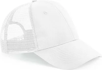 Produktbild von Beechfield B75R | Recycled Urbanwear 6 Panel Snapback Trucker Polyester - Farbe: White - Größe: One Size