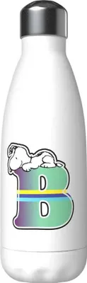 Produktbild von Snoopy Edelstahl Personalisierte Flasche Mit Dem Buchstaben B 550ml Weiß  Weiß One Size