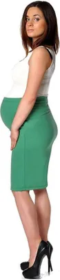 Immagine prodotto di Gonna a tubino premaman MAMA; verde L/XL 40/42