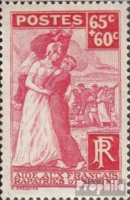 Produktbild von Briefmarken Frankreich 1938 Mi 432 (kompl.Ausg.) mit Falz Spanienrückkehrer