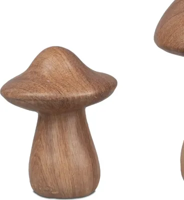 Produktbild von Dekoobjekt Pilz WOOD in Holzoptik H. 12cm braun aus Steingut Formano WA