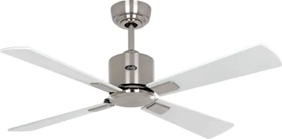 Produktbild von Energiespar Deckenventilator mit Fernbedienung Eco Neo III WiFi 103 cm Chrom gebürstet Flügel Weiß / Lichtgrau