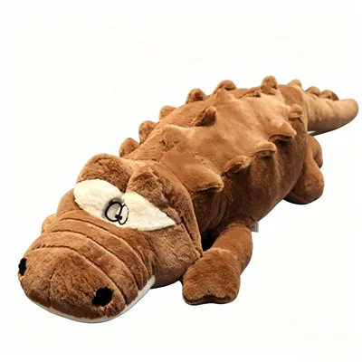 Produktbild von Plüschkrokodil 100 cm – Kuscheltier, Körperkissen, Braun