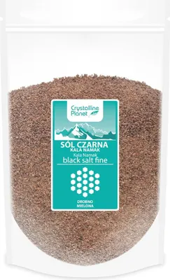 SÓL CZARNA KALA NAMAK DROBNO MIELONA 1 kg - CRYSTALLINE PLANET