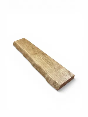 Image de Étagère en chêne massif avec bord naturel/bois 60x15x4cm, Étagère en chêne, Étagère murale en bois avec fixation