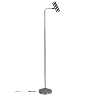 A silver floor lamp with an adjustable spotlight head, shown against a white background.