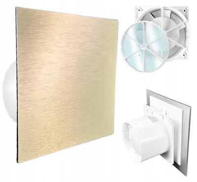 Image de airRoxy DRIM Ventilateur salle de bain 100mm Or brossé