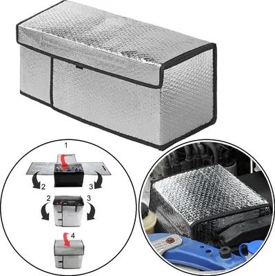 Produktbild von Batterientasche Auto für 88Ah-92Ah –  Autobatterie- Schutzhülle vor Frost, Nässe, Schmutz | Batteriebox mit Verschluss