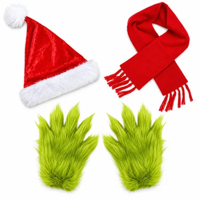 Produktbild von "The Grinch" Zubehör Set 3-tlg. | Mütze, Schal und Handschuhe