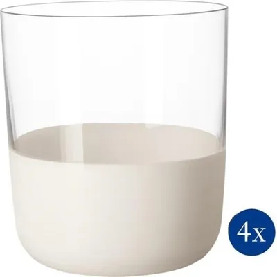 Produktbild von Villeroy & Boch Manufacture Rock Blanc Glass Whiskybecher Set 4tlg. je 250ml