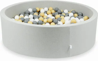 Immagine prodotto di Vasca asciutta grigio chiaro 130x40 con 700 palline: Beige, grigio, bianco