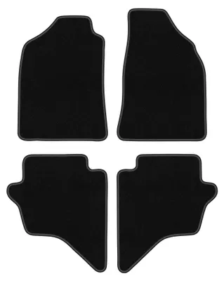 Image de Tapis de sol en moquette pour Ford Ranger MK2 2007-2012 (pick-up) – jeu 4 pièces, noirs, sur mesure – Wielganizator BASIC