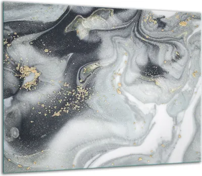 Produktbild von Herdabdeckplatten Glaskeramikkochfeld-Abdeckung Spritzschutz Glas 60x52cm Marmor