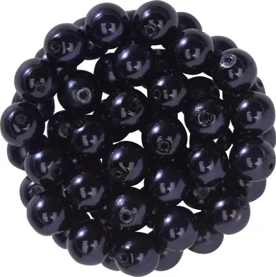 Produktbild von Glaswachsperlen Ø 6 mm, 55 Stück Schwarz