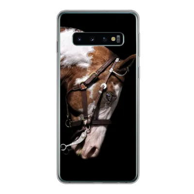 Produktbild von MuchoWow® Handyhülle Schutzhülle Hülle für Samsung Galaxy S10 Pferd - Halfter - Flecken Silikon Softcase Handy Hülle - Handytasche