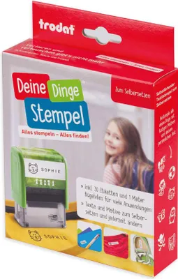 Produktbild von TRODAT Stempelset Typomatic - Textilstempel zum Selbersetzen - 150529