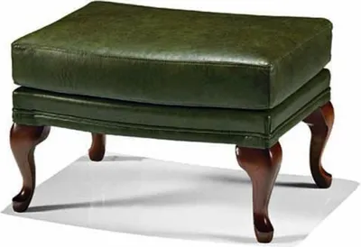 Produktbild von Casa Padrino Luxus Barock Leder Hocker Grün / Braun 64 cm -  Italy