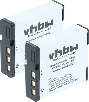 Produktbild von vhbw 2x Akku kompatibel mit Casio Exilim EX-ZR320, EX-ZR310GD, EX-ZR400BK, EX-ZR400, EX-ZR310WE, EX-ZR310RD Kamera (1100 mAh, 3,6 V, Li-Ion)