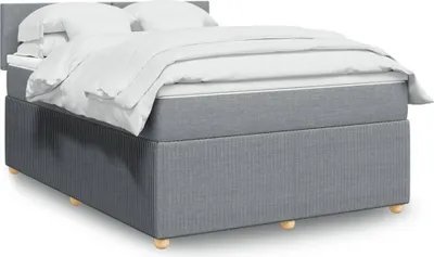 Produktbild von Möbel Boxspringbett mit Matratze Hellgrau 160x200 cm Stoff - Klassische Bettrahmen 3289800