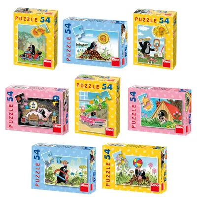 Obrázek produktu pro Dino Papírové puzzle Krteček 54 dílků