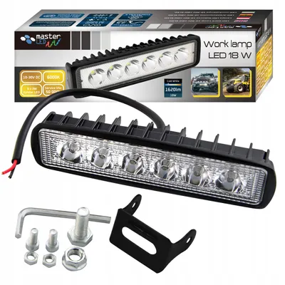 Produktbild von MasterLED LED-Arbeitsscheinwerfer 18 W 10–30 V DC 6000 K 1620 lm IP67, 6 LEDs