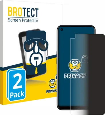 Produktbild von 2x BROTECT Sichtschutzfolie für Oppo A53s Anti-Spy Privacy Sichtschutz Blickschutz Folie Blaulicht-Schutz