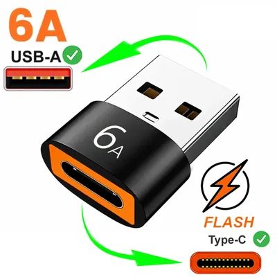 Produktbild von USB 3.0 Typ A Stecker auf USB 3.1 Typ C Buchse Adapter Max.6A FAST Anschluss