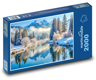 Obrázek produktu pro Puzzle 2000 Zimní jezero v horách - martinpuzzle