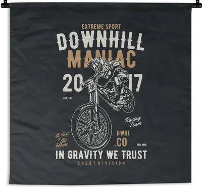 Produktbild von MuchoWow® Wandteppich Wandbehang Mancave - Motorrad - Rennen - Retro 60x60 cm Tapisserie Dekoration Wandtuch - Dekorationen - Wand Decke