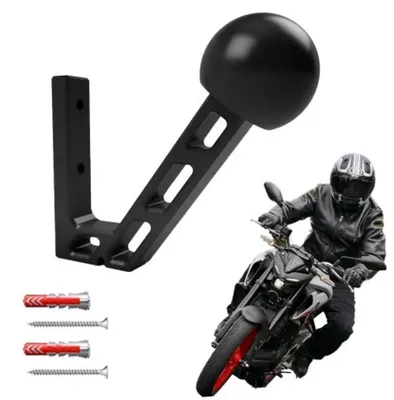 Obrázek produktu pro Věšák na přilbu Hákový věšák Držák motocyklové přilby Nástěnný držák černý
