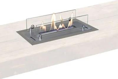 Produktbild von Xaralyn Ethanol-Kamin - Ethanolbrenner S mit Einbauprofiel - gebürsteter Edelstahl - 2 kW Heizung - einfach einzubauen - sicher - Einbaukamin - echte Flammen