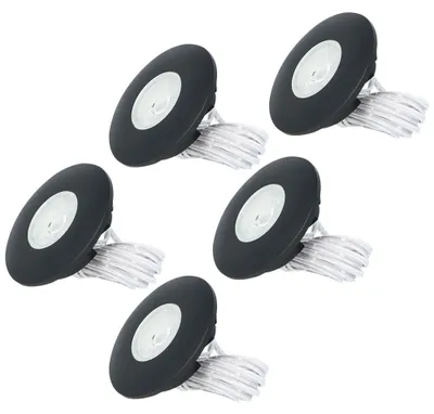 Image de HOFTRONIC - Lot de 5 spots LED encastrables 3W 2700K IP44 Noir