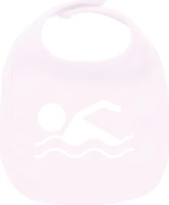 Produktbild von Huuraa Unisex Babylatz Schwimmen Silhouette Geschenk Babypink  Baumwolle Schwimmen Mitbringsel