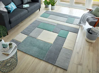 Teppich geometrisch 3D-Effekt handgearbeitet NIDD CLARA_Rechteckig_#sku_BARK503119368658-BARK503119368659-BARK503119368660-BARK503119368661#