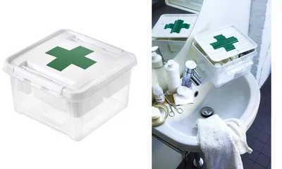 Produktbild von smartstore Aufbewahrungsbox Deco 12 - Erste Hilfe, weiß