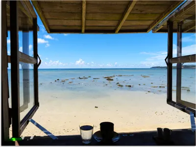 Produktbild von MuchoWow® Poster Blick auf den Strand und das Meer 160x120 cm - Foto Plakat