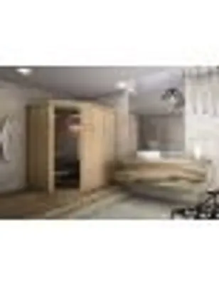 Produktbild von Finnische Ecksauna verglast MINI 3-Sitzer 175x144 x H.199 cm MDLT