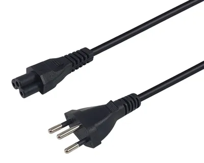 Produktbild von Equip Hochwertiges Netzkabel, T12 auf C5, 1,8m, 1,8 m, T12, C5-Koppler, H05VV-F, 250 V, 2.5 A