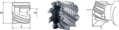Produktbild von ELMAG HSS Co5-Walzenstirnfräser DIN 1880, Ø 40 x 32 x 16 mm, feingezahnt