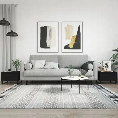 Produktbild von 2025 Moderne Couchtische 2 Stk. Schwarz 50x46x35 cm Holzwerkstoff - Couchtische,Design 8142882 1parcel