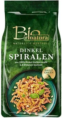 Produktbild von Rinatura Dinkel Spiralen  250 G Beutel  Ballaststoffreich Fein nussiger Geschmack