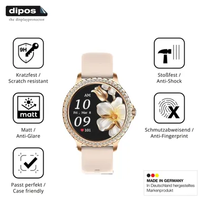 Immagine prodotto di 2x Pellicola Protettiva per CHOOSETIME BW1845 Protezione opaco Vetro Flessibile 9H dipos