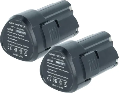 Produktbild von vhbw 2x Akku Ersatz für Worx WA3503, WA3509 für Werkzeug (1500 mAh, Li-Ion, 12 V)