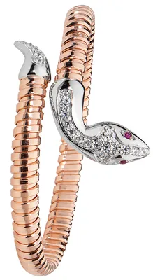 Image de Jonc Serpent Femme Argent fin 925 avec Oxyde de Zirconium - 15 Grammes; TRS17319